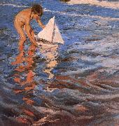 Joaquin Sorolla Small boat oil painting artist